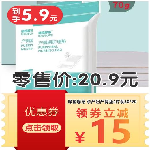 哆拉哆布 孕产妇产褥垫4片装60*90 商品图1