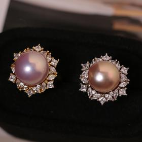 【甄珠贝】ji光淡水 莫兰迪色 爱迪生珍珠戒指 925纯银配件