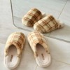 【新年焕新家居棉拖】复古高级感格子棉拖鞋 男女都可选，秋冬季室内家居，情侣厚底毛绒保暖半拖-小暖炉棉拖，织物帮面，保暖舒适，轻奢优雅！ 商品缩略图3