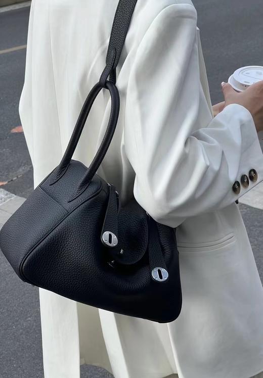 代工厂高品质琳迪to荔枝纹纯牛皮自然摔百搭包包 商品图8