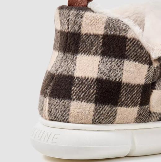 【焕新外穿棉鞋】舒适，高帮防风，卡其格、绿格纹棉拖鞋冬季室内家居，包跟棉鞋，加绒保暖，外穿高级感！ 商品图7