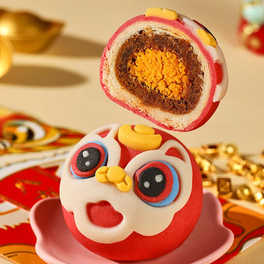 【趣味卡通·如意酥运礼盒】悠享时牛奶搭档低糖红豆黄油咸蛋黄酥零食办公室休闲下午茶传统糕点饱腹六种口味360g 商品图5