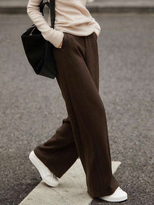 【阔腿细条纹西装裤 下单即赠质感皮带】秋冬新款 高腰阔腿修饰各种腿型显瘦显高 触感顺滑舒适 竖条纹质感面料高级时髦 百搭利器一裤多穿 商品图2