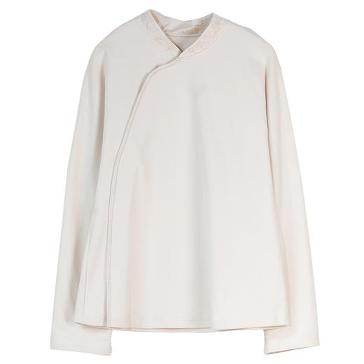 牧衣游原创 机绣棉T恤新款舒适柔软简约百搭文艺套头衫上衣 禧立 商品图4