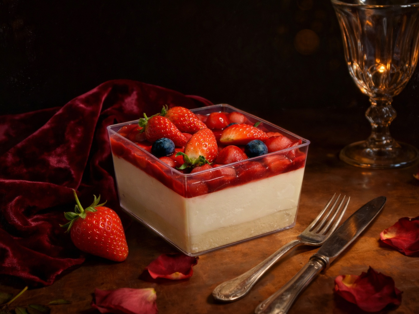 味美特“草莓盒子”慕斯搭配新鲜草莓