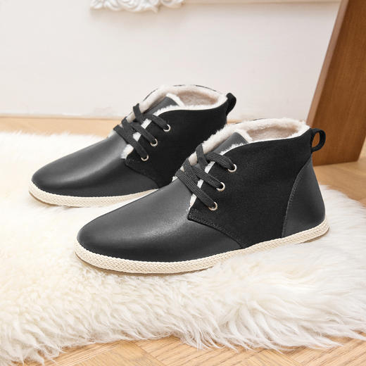 本草布鞋 雪地靴皮布搭配 商品图0