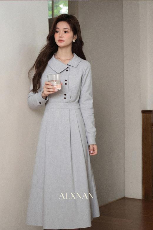 鹿向南【书卷一梦】设计感2025年秋季新款小香风气质显瘦连衣裙女 商品图1