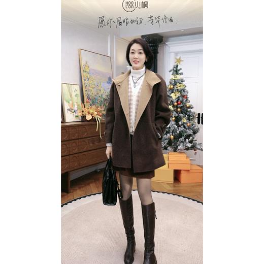 火桐hooton 织愈 格纹山羊绒拉绒V领马甲背心83340 商品图0