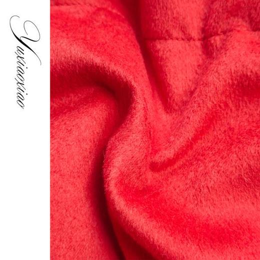 余潇潇【零度玫瑰】90鹅绒绵羊毛混纺可拆獭兔毛领中长款羽绒服保暖 商品图2