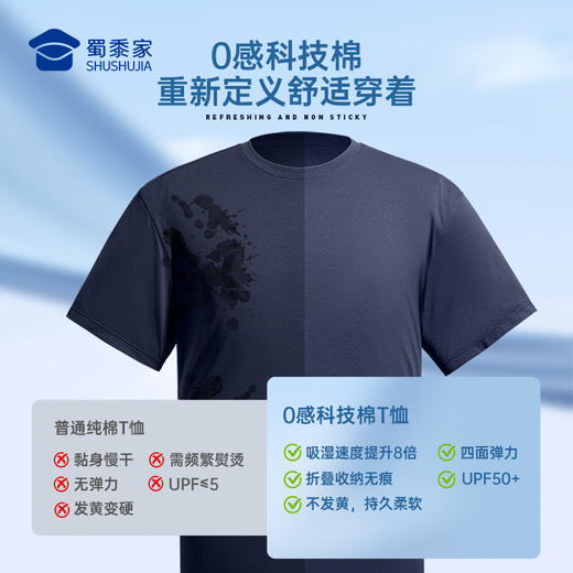 【轻爽棉吸湿速干微落肩短袖T恤】凉感休闲运动T恤四面弹力打底半袖TZ509 商品图2