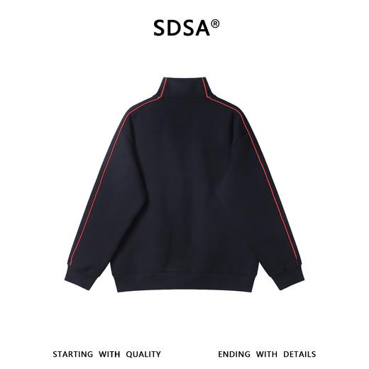 26WY10SDSA男士秋冬新款痞帅男装潮牌撞色线条立领卫衣百搭套头时尚上衣 商品图5