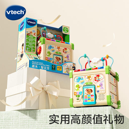 新品伟易达源木智立方六面体多功能益智早教2岁宝宝婴儿绕珠玩具 商品图3