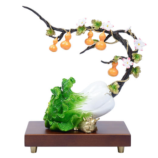 上善若水《纳财五福》白菜摆件葫芦百cai客厅家居装饰品 商品图4