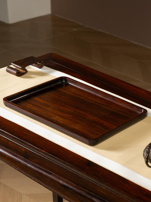 清	红木整挖呈盘 商品图1