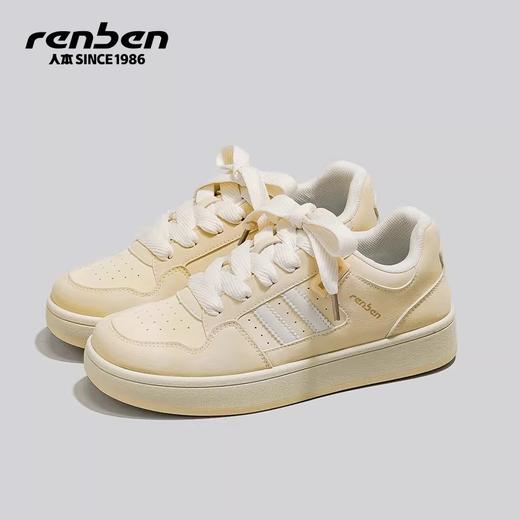 【分销】人本 小白鞋女款 春秋季厚底面包鞋 学生运动鞋 RB-S8092637C 商品图3
