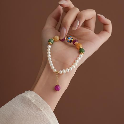【霓虹·珍珠手串】天然复古淡水珍珠手链 送妈妈送爱人 商品图0