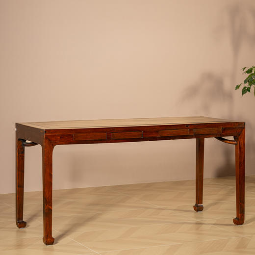 清	黄花梨带屉四面平独板画案 商品图4