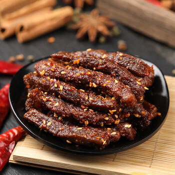 科尔沁牛礼零食礼盒1010g 休闲零食礼包 节日团购送礼礼盒 牛肉干肉脯 商品图5