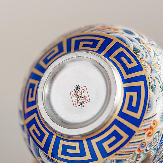 【龙凤对杯茶具礼盒】 朕的潮代·非遗传承 瓷胎鎏银技艺 胎质细腻 图案精美 馈赠佳品 收藏茗器 商品图9