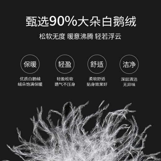 【黑金中长款鹅绒服】90白鹅绒填充  700蓬松度 冬季显瘦 高级感羽绒服 商品图1