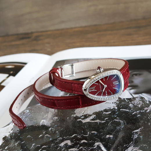 【95新】BVLGARI 宝格丽102780 SPS27C9SDL石英机芯20*27MM（女款）SERPENTI系列精钢；镶嵌钻石 241225TJ18 商品图2