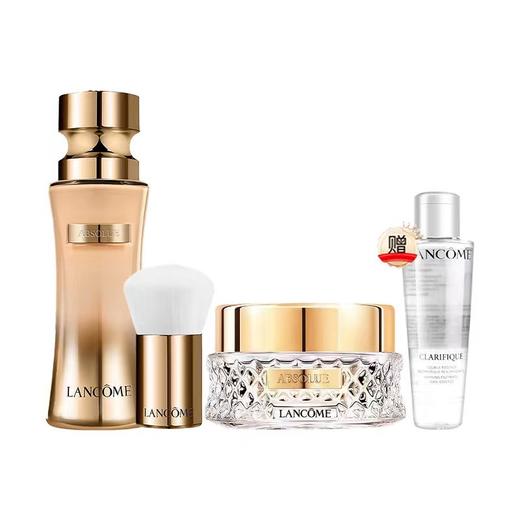 干皮底妆王炸CP【1210跨境仓发货】LANCOME/兰蔻菁纯粉底液35ml+兰蔻菁纯散粉15g 赠兰蔻极光水50ml 商品图1