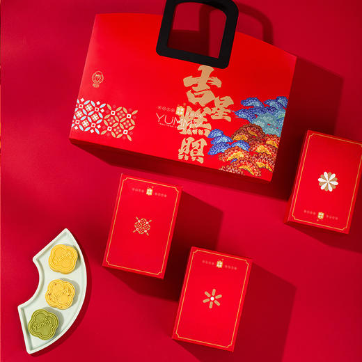 【雅觅】吉星糕照·国风豆糕礼盒450g（原味海藻糖绿豆糕、绿茶国风绿豆糕、桂花飘香绿豆糕） 商品图5