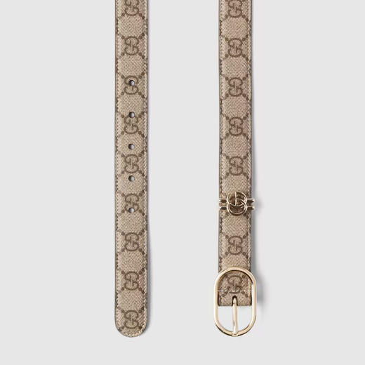 GUCCI 古驰 女士饰椭圆形搭扣GG腰带 米色 813004 FAD1X 9742 商品图1
