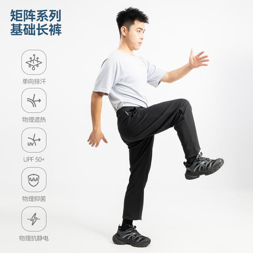 单导基础抽绳长裤卫裤速干跑步透气宽松束脚直筒运动休闲 商品图4