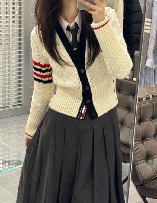 女款羊毛镂空修身针织开衫毛衣zh022 商品图2