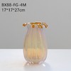 创意花朵造型厚重琉璃花瓶摆件客厅插花北欧波浪口样板间水养花器 商品缩略图4