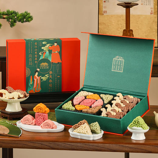 【九尊御令礼盒】皇家2026国风特色造型礼盒文创糕点马年新春过年送长辈礼品470g 商品图4
