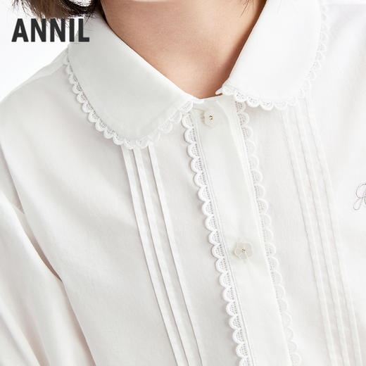女童翻领长袖上衣春季新款安奈儿童装EG611605 商品图2
