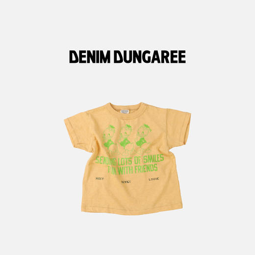 日本DD童装 DENIM DUNGAREE 迪士尼联名三只小鸭棉质针织短袖T恤 商品图3