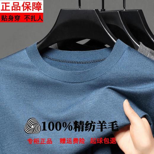 【精纺可机洗百分百羊毛衫】男式圆半高领秋冬新款男士羊毛衫针织毛衣男装 商品图3