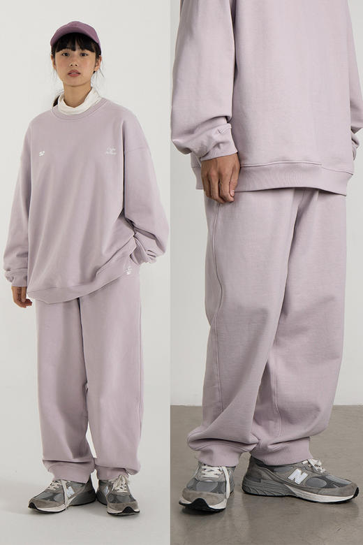 CryingCenter 脏紫色Cityboy针织运动裤重磅宽松休闲小logo哭喊 商品图5