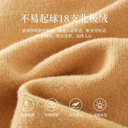 【年货节】熙世界超好看的撞色连帽毛衣开衫女秋冬新款北极绒黄色针织短外套 商品图4