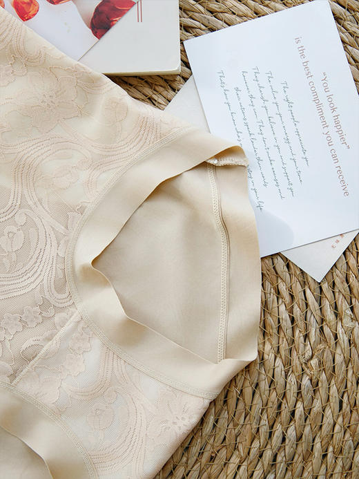 【暖、塑、美  中高腰内裤】生姜暖绒法式蕾丝内裤 10A 蚕丝抑菌底裆守护健康 商品图12