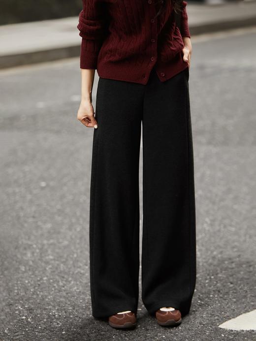 【阔腿细条纹西装裤 下单即赠质感皮带】秋冬新款 高腰阔腿修饰各种腿型显瘦显高 触感顺滑舒适 竖条纹质感面料高级时髦 百搭利器一裤多穿 商品图7