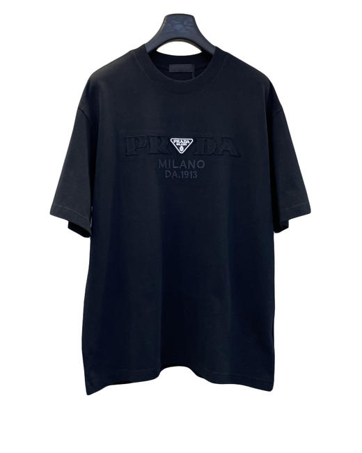 中性款刺绣棉质短袖T恤he020 商品图0