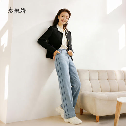 【商场同款】CNJ4985 “经典香风、黑色高知外套” 延续畅销版型 别致花边装饰 典雅气质小香风外套 商品图4