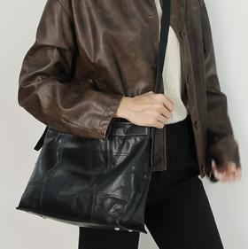 登白DENGBAI	头层植鞣牛皮斜挎包斜挎大容量托特包头层植鞣牛皮DB9903