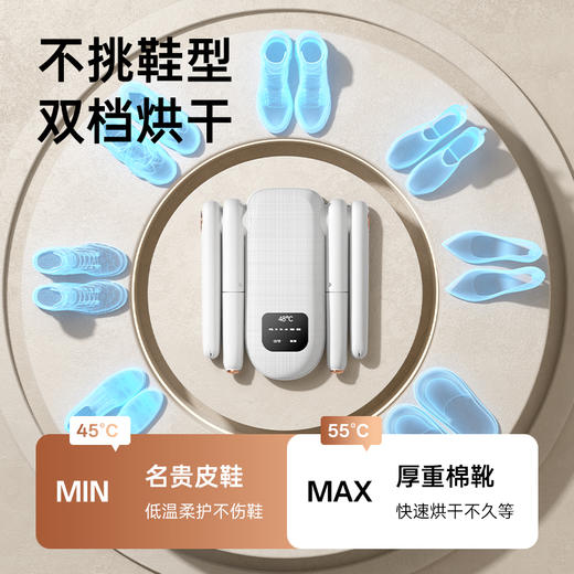 寒潮雨雪必备【笨笨马智能多效烘鞋机 BN09】10分钟闪烘速干！一次可烘干两双鞋！寒冷冬季/刚需必备/阴雨天/下雨淋湿/运动出汗 商品图1