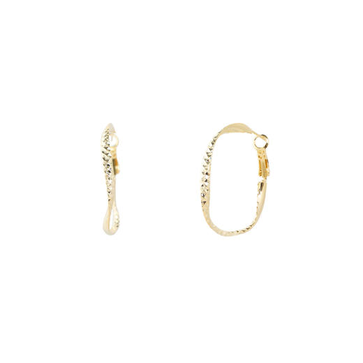 三彩2026新款极简风扭结耳环S925银针肌理耳圈高级通勤轻熟百搭女 商品图2