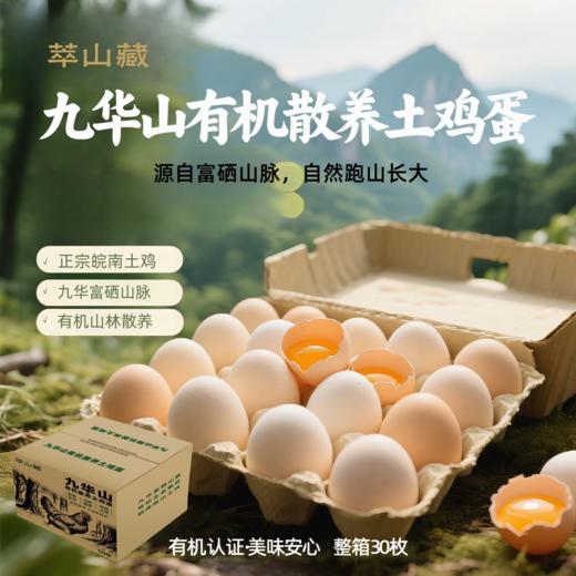 萃山藏九华山富硒山林散养有机富硒土鸡蛋30枚 商品图0