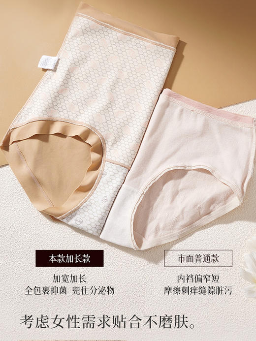 【暖、塑、美  中高腰内裤】生姜暖绒法式蕾丝内裤 10A 蚕丝抑菌底裆守护健康 商品图1