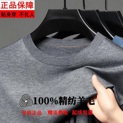 【精纺可机洗百分百羊毛衫】男式圆半高领秋冬新款男士羊毛衫针织毛衣男装 商品图2