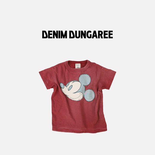 日本DD童装 DENIM DUNGAREE 棉质针织迪士尼联名亮片米奇短袖T恤 商品图2