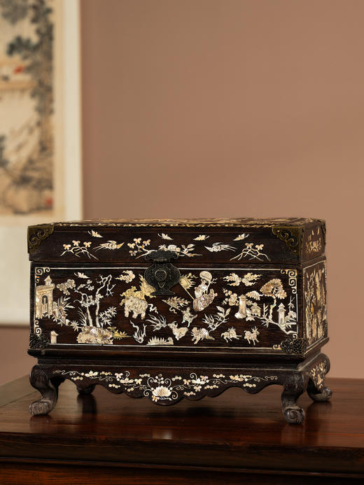 清	红木嵌螺钿人物故事文房箱 商品图4