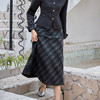 奢姿大码女装2025冬季格纹设计减龄半身裙胖妹妹时尚百搭中长裙子9954494460 商品缩略图1